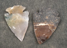2 Translucent 1 5   1 4  Flint Arrowhead Spearhead Point Knife Blade  I-315