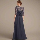 Scoop Neck Mother Of The Bride Dresses Appliques Chiffon Wedding Party Gowns Hot