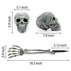 Halloween Scary Horror Skeleton Head Skull Bones Hand Posable Outdoor Decor Prop