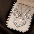 Jewelry Set Necklace Earrings Womens Hearts Gift For Her Jewellery Set Ladies 