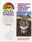 Signed 1972 Us Open Pebble Beach Map   Pairing Sheet - Arnold Palmer   More Jsa