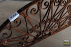 Ornate Antique Architectural Egyptian Garden Transom  Hand Wrought Iron  45 w