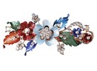 Flower Crystal Enamel Rhinestone Hair Clip Barrette Hairpin Spring-clip Metal