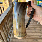 Viking Drinking Horn Mug 12   24oz   Medieval Tankard Beer Cup Gift