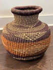 Baba Tree Bolga Elephant Grass Basket Ghana Artisan Handmade 12x12  Signed