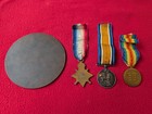 Wwi Kia 1914 Mons Star Trio Memorial Plaque Royal West Kent Regiment John Martin