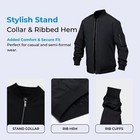 Black Bomber Jacket Men Lightweight Jacket Men Fall Windbreaker Jackets For Men