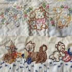 1950    Handmade  Hand Embroidered Baby Bibs Lot Of 6 Fun Bibs W baby Animals 1950