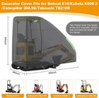 Waterproof Full Cover For Mini Digger Excavator Breathable Dust Rain Resistant