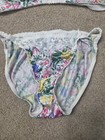 Vintage Maidenform Sweet Nothings String Bikini Panty   Bra Set L 36 Floral 