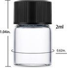 2ml Clear Small Glass Vials 100pcs With Screw Caps 100pcs  100pcs  