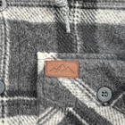 Mountain Ridge Hoodie Men s Large Gray Plaid Sherpa Lined Flannel Polyester