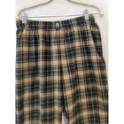 Frye Men s Size S Pajama Pants Tan Black Plaid Fleece Lounge Sleepwear