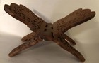 Vtg Shesham Wood Book Holder Bible Cookbook Stand Prayer Book Hand-carved India