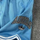 Adidas Shorts Boys Medium Blue Originals Mesh Basketball Athletic Trefoil Logo