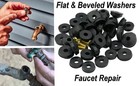 48 Pc Faucet Washers And Brass Bibb Screws 48 Washers  Black