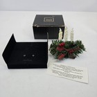 Avon Twinkling Light Up Pin Christmas Candle Wreath Brooch W Box Vintage Works