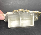 Antique Victorian White Porcelain Match Holder Transfer Ware With Striker