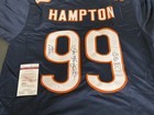 Dan Hampton Bears Autographed Signed Blue Jersey Jsa Coa Sbxx Hof 2002
