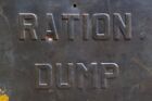 Rare Authentic Heavy Steel War Ration Dump Sign Wwii  Military Militaria 24   x24 