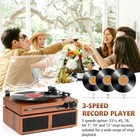 Vinyl Record Player  Bt 5 3  3 Speed  Usb  Portable  Vintage 