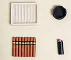 1 12 Dollhouse Miniature - Cigars  Ashtray  Lighter -   lot 1279 