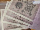 100 000 Mark Note Xf Condition Germany   4 Sequential Notes 