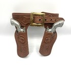 Vintage Die Cast Hubley Tex Jr  6  Cap Gun Set With Double Holster Working