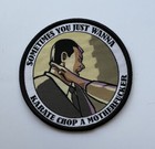 Karate Chop Mofo Martial Arts Humor Patch 3-inch Iron-on Woven Design