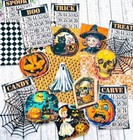 Retro Vintage Halloween Die-cut Ephemera Mega Lot-junk Journaling Card Scrapbook