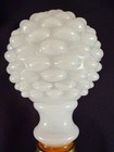 Antique19thc White Hobnail Opaque Boule D   escalier Newel Post Finial France Rare
