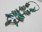 Vintage Navajo Indian Sterling   Turquoise Large Nugget Shaman Style Necklace
