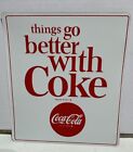 Original 1960 s Things Go Better With Coke Coca Cola Decal New Old Stock