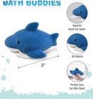 Dollibu Shark Bath Buddy Squirter     Floating Blue Shark Rubber Bath Toy  Fun Wat