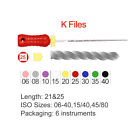 6 Pcs Dental Endo Root Canal File K Files Stainless Steel Hand Use 21 25 31mm