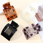 Velscrun Flat Hair Clips For Women Girls  1 Count  pack Of 4   Tortoise Color