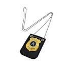 Police Badge With Chain And Belt Clip  Detective Role Play Costume Accessory  Go