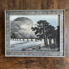Antique Japanese Mountain Landscape Silk Painting 11 X 9 Framed