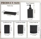 6-piece Bathroom Accessory Set  Toothbrush Holders Set  Soap Dispenser  Vanity T