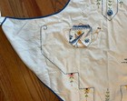 Vintage White Bib Apron Teapot And Flowers Embroidered