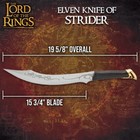 Lord Of The Rings Elven Knife Of Strider   Lotr Officially Licensed Reproduction