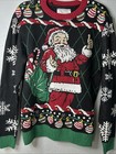 Ugly Christmas Sweater Unisex Medium Santa Knit Snowflakes Pullover