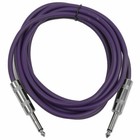 Seismic Audio New 6 Pack Purple 1 4  Ts 10  Patch Cables - Guitar - Instrument