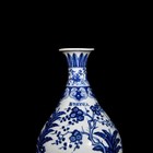 Beautiful Chinese Hand Painting Blue white Porcelain Yuhuchun Vase