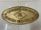 Authentic 1984 Kurushima Dockyard Solid Brass Plaque     Rare Maritime Collectible