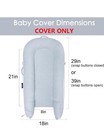   Mexxi Hypoallergenic Cotton Newbon Lounger Cover  cover Only   alice Blue 