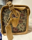 Vintage The French Co  California Casual Luggage Suede Leather Makeup Train Case
