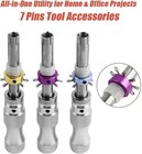 3pcs 7 Pin Advanced Tubular Lock Tool Set For Padlock Hook Tool Seal Pick Puller