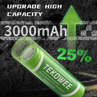 6 Pack 3 7 Volt 18650 Rechargeable Battery 3000mah Flat Top Lithium Battery For