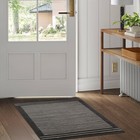 2 6 x4  Washable Washable Knitted Stripe Accent Rug Gray - Threshold